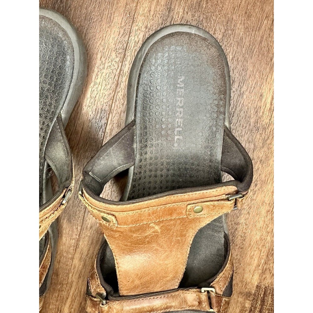 Merrell Glade Leather Sandals In Color Autumn Size 8 EUC!! - Picture 2 of 4